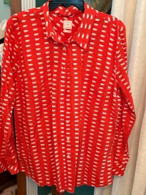 Vintage Gap Patterned Button-Up Blouse